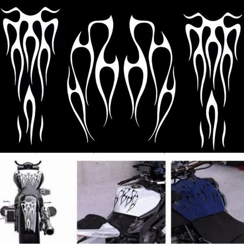 White flame vinyl sticker - flame,