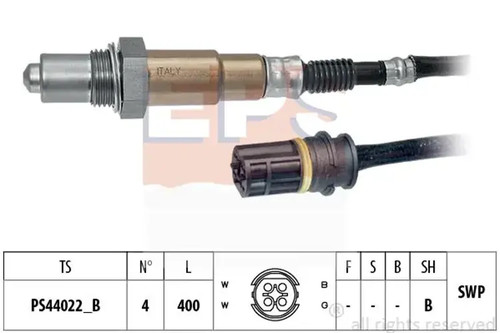 Lambda sensor heated 998 284 - sensor, 1.998.284
