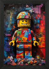 Lego Man Pop Art Framed Wall