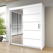 lyoni Modern Mirror Sliding door Wardrobes for Bedroom