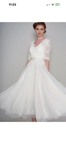White tea length - tea-length, tulle