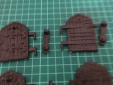 Waddingtons Dark World Fantasy Board Game 1992 4x Large Doors & Hinges & Troll