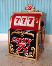 Lucky7 Game Night Porcelain Cookie Jar Biscuit Container Tin