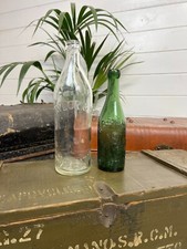 Vintage large glass bottles - glass,