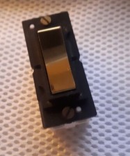 WANDSWORTH FORBES AND LOMAX ROCKER SWITCH MODULE 2 WAY POLISHED BRASS  - USED