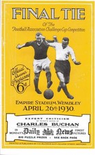 1930 cup final - fa, programme