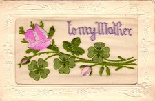 'To My Mother' Silk Postcard -