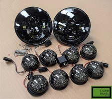 RHD Black Smoked LED Light Lamp & Headlight kit for Land Rover Defender