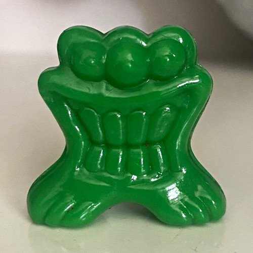 Green plastic crazy - plastic, bones