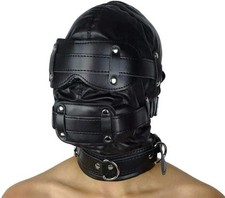 Black fetish mask unisex - black,