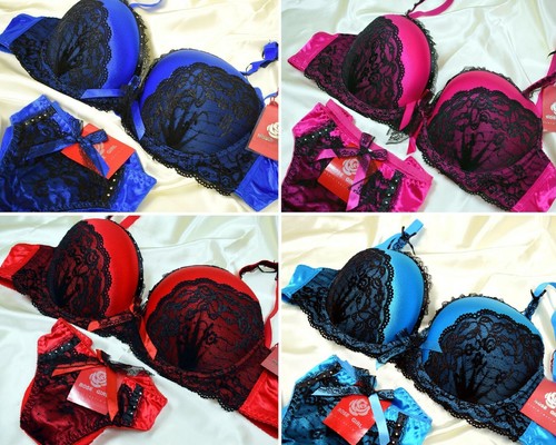 Sexy padded bra set lace - padded,