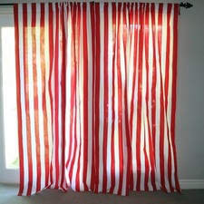 Cotton 2" Stripe Print Curtain Panel 56" wide Window Décor/Stage Backdrop