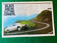 SAAB 900 GLS SEDAN NO CUTTING CORNERS POSTER ADVERT A4 SIZE X2 FILE XA