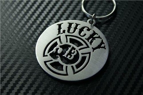 Lucky skull keyring - lucky,