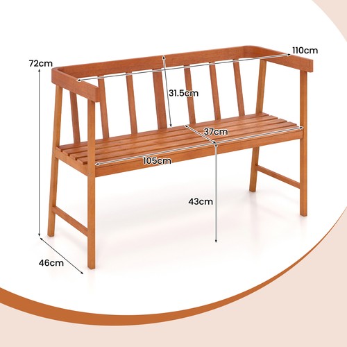 100cm outdoor wooden bench - 100cm,