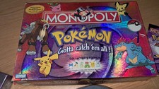 2001 Hasbro POKÉMON Monopoly Gold  Silver parker bros Collector Edition COMPLETE