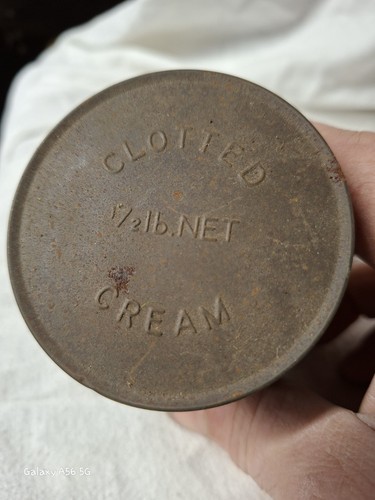 Vintage clotted cream tin - clotted,
