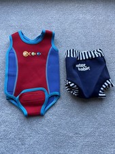 Baby 3-6 Months Swimming Bundle, Medium Happy Nappy Swim Nappy & Wetsuit Wrap