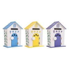 Wall Mount Mailbox Garden Wooden Post Box Outdoor Box Decorative