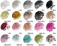 1000 High Quality Flat Back Half Round Pearls Nail Art Craft Face Embellishment