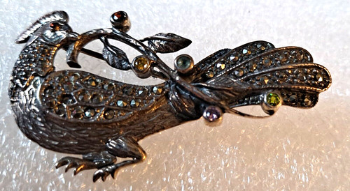 Sterling silver pheasant - pheasant, bird