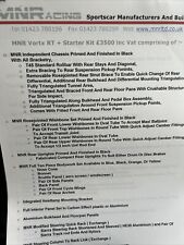 The MNRacing MNR Vortx Sports Cars Kit Car Sales Info Brochure Frameable