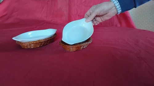 Vintage two oval stoneware - vintage,