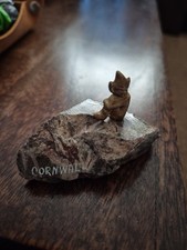 Vintage Cornwall Cornish Lucky Pixie  Rock Stonr Ornament