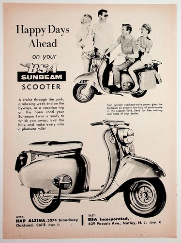 Vintage 1950s bsa sunbeam - vintage,