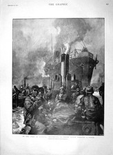 Original Old Antique Print