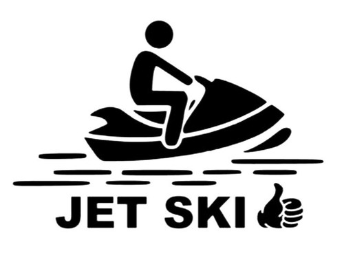 Jet ski car sticker - 1x,