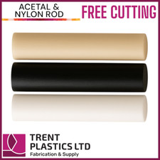 Acetal & Nylon Rod – BLACK, NATURAL & WHITE Round Bar Cut to Size Plastic Delrin