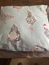 Country Style Cushion Ideal for Kitchen. Featuring Chickens .
