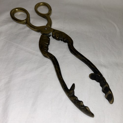 Vintage brass stork - stork, fire
