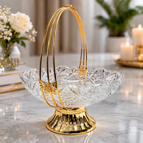 Elegant crystal glass - glass, fruit
