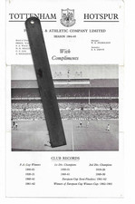 TOTTENHAM HOTSPUR - AUTOGRAPH SHEET 1964-65