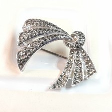Vintage Marcasite Bow Brooch