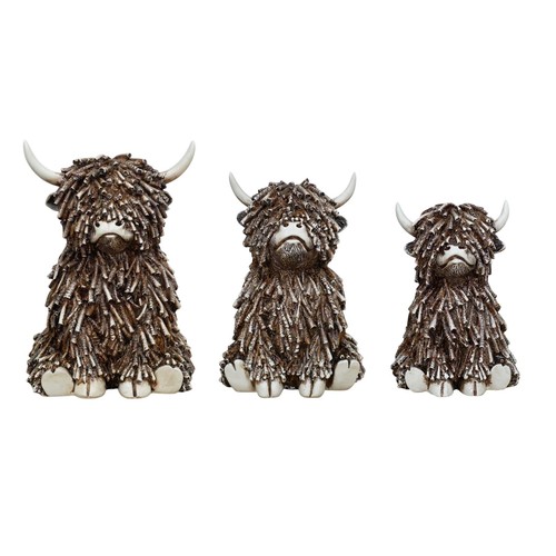 Sitting highland cow ornament - highland,