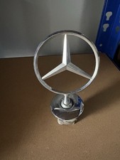 Mercedes Benz three pointed star car bonnet metal badge preowned collectible