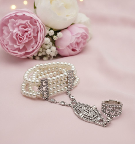 Vintage faux pearl slave - pearl,