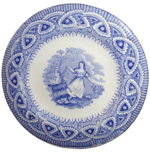 Staffordshire childs blue tea - blue,