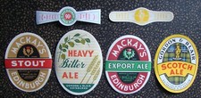 6 Different 1950s' Scottish Beer Bottle Labels & Neck Seals №17☆I Send Worldwide