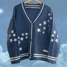 Midnight Taylor Swift Cardigan Cable Knit Heavyweight Perfect for Winter