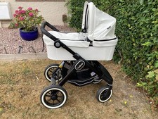 Emmaljunga Pushchair / Pram -  Distinctive White leatherette grab a bargain 