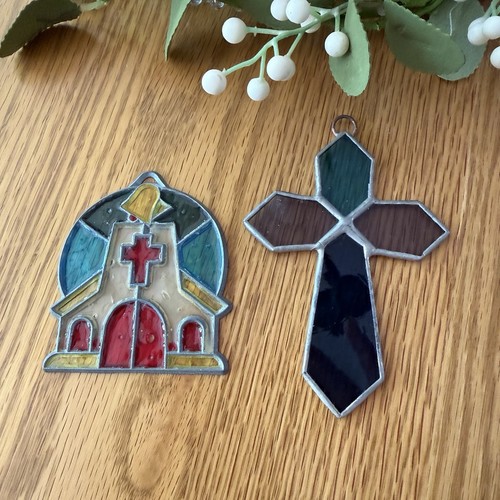 Vintage stained glass church - vintage,