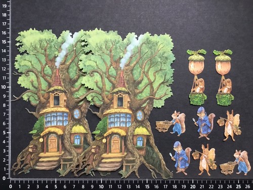 Woodland tree house - house, cuts