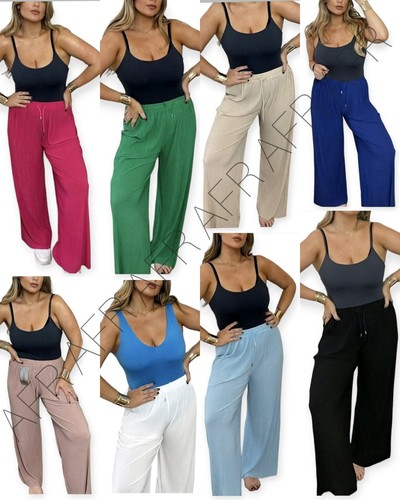 New ladies wide leg pleated - leg,