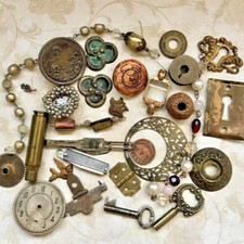 5 pounds of "Everything Metal collectible items" Junk Drawer lot **LOOK**-WRB4D