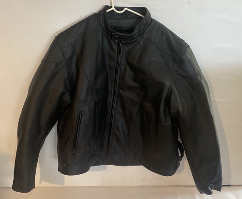 Leather motorcycle jacket - leather,