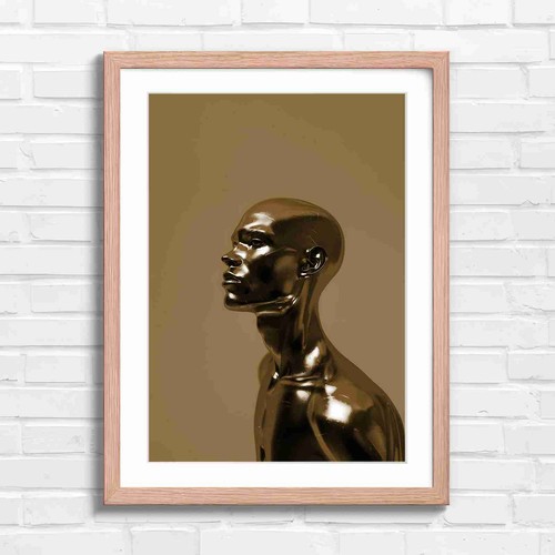 Chrome metallic man - man, head